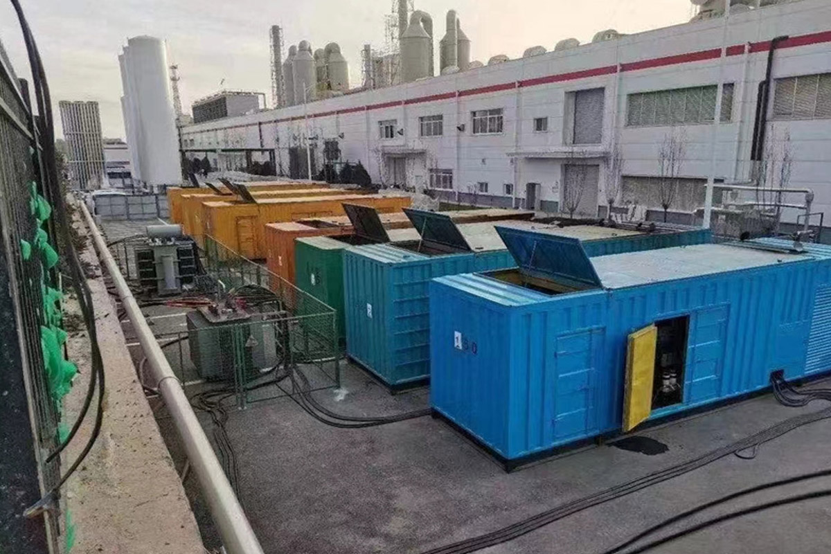 鹤山发电机租赁施工现场